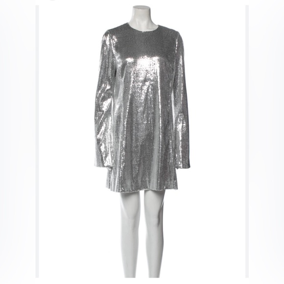 galvan silver sequin dress SEQUIN CUTOUT DRAPED MINI DRESS IN METALLIC SILVER- BELLA GALVAN NEW STYLE  DRESS FREE SHIPPING DRESS NEW LOOK DRESSES SALE  Bella Galvan